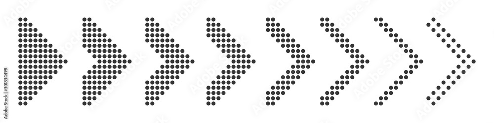 Set of dotted arrows - vector. Set of dotted arrows - vector.