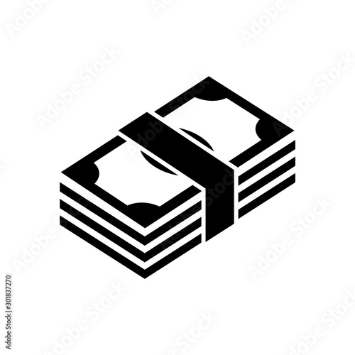 Vector money, cash icon, logo isolated on white background
