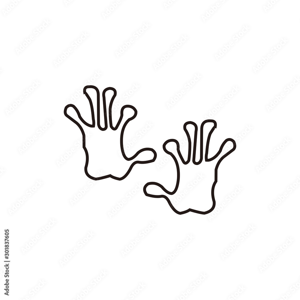 Fototapeta premium animals footprint icon vector design symbol