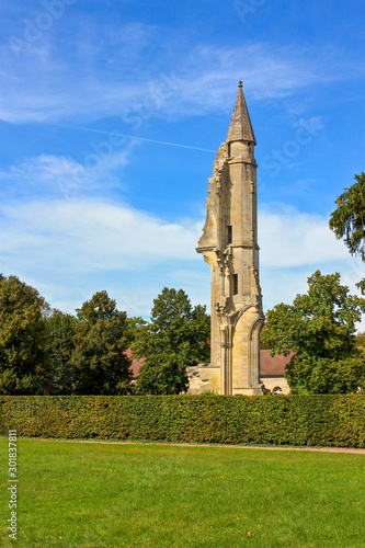 ruins of church in royaumont abbey, France