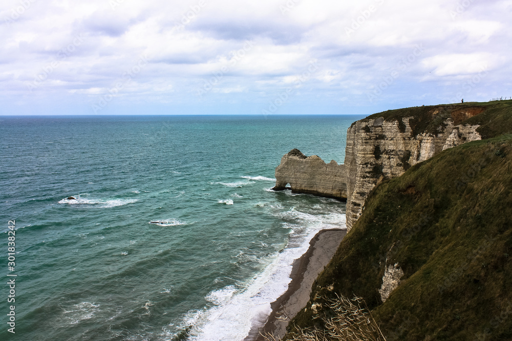 white cliffs of Etretat, Normandy, France