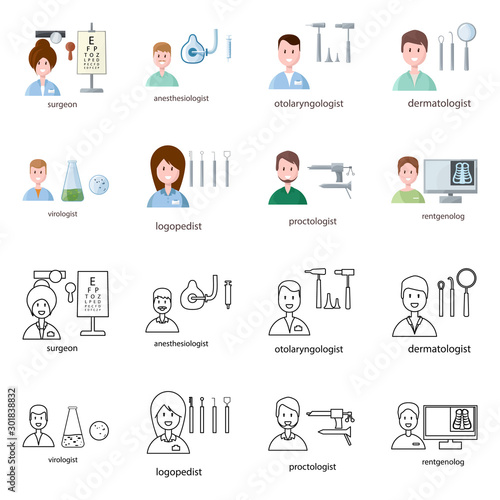 Vector design of hospital and healthcare symbol. Set of hospital and clinic vector icon for stock.
