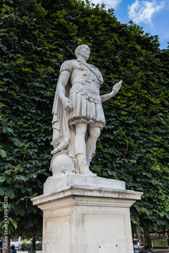 A statue of Julius Cesar by Ambrogio Parisi in the Jardin des Tuileries, Paris