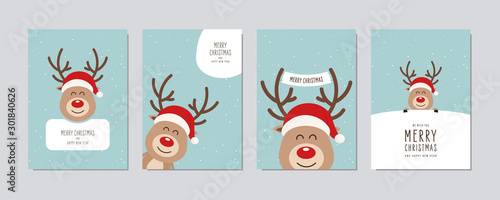 Obraz na płótnie Christmas card set