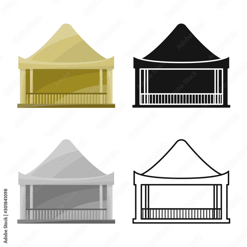 Vector design of stilts and wood logo. Collection of stilts and patio stock vector illustration. Vector design of stilts and wood logo. Collection of stilts and patio stock vector illustration.
