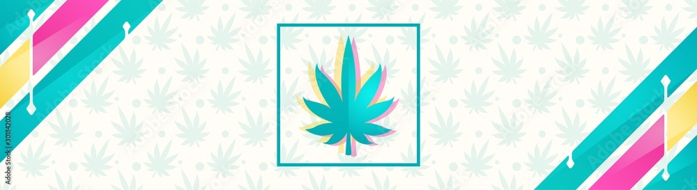 Abstract banner with marijuana leaf Abstract banner with marijuana leaf