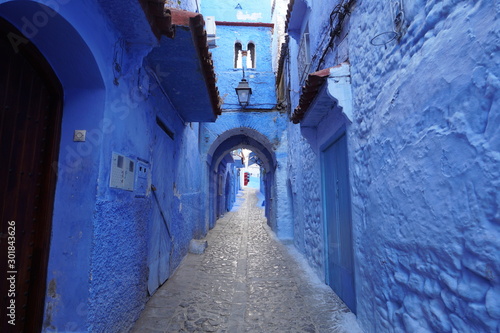 Chefchaouen town with a blue streets in old Medina in Morocco.  © vadim_ozz
