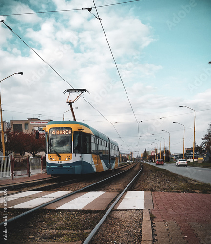 Beautiful City and its tram In Kosice,Slovakia