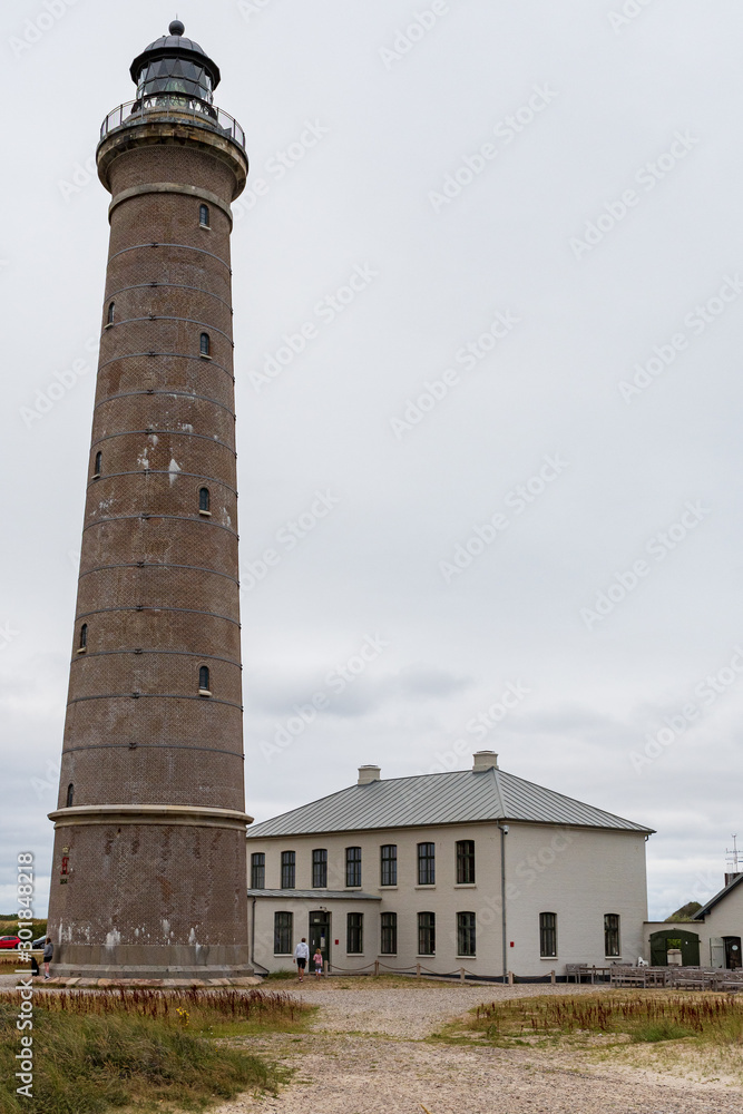 Skagen Grey Lighthouse from 1858 placed at the northernmost point in Denmark Skagen Grey Lighthouse from 1858 placed at the northernmost point in Denmark