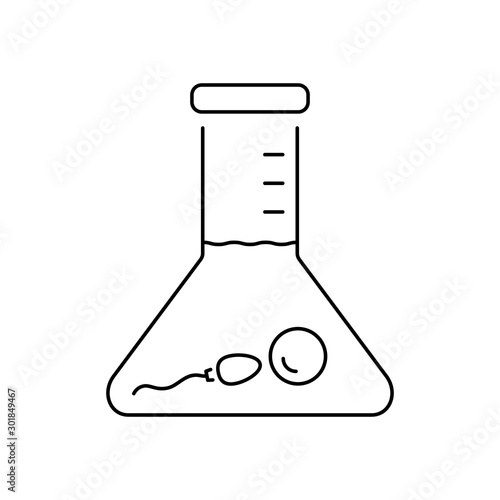 Tube ovum sperm icon. Simple line, outline vector of artificial insemination icons for ui and ux, website or mobile application