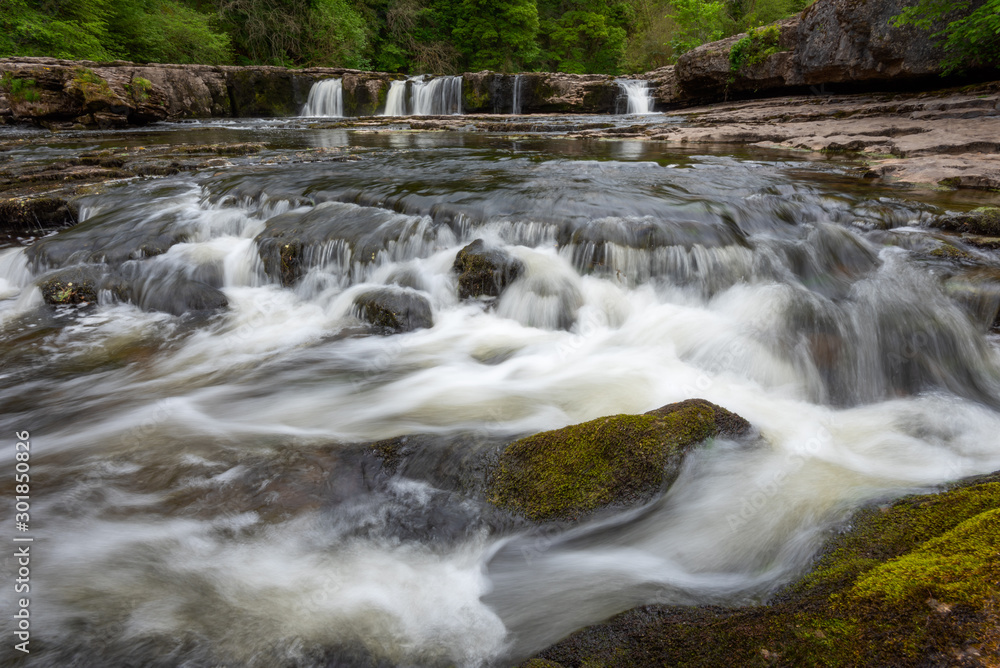 waterfall in the english countryside
