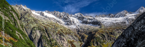 Gelmer Lake near by the Grimselpass in Swiss Alps, Gelmersee, Switzerland, Bernese Oberland, Switzerland