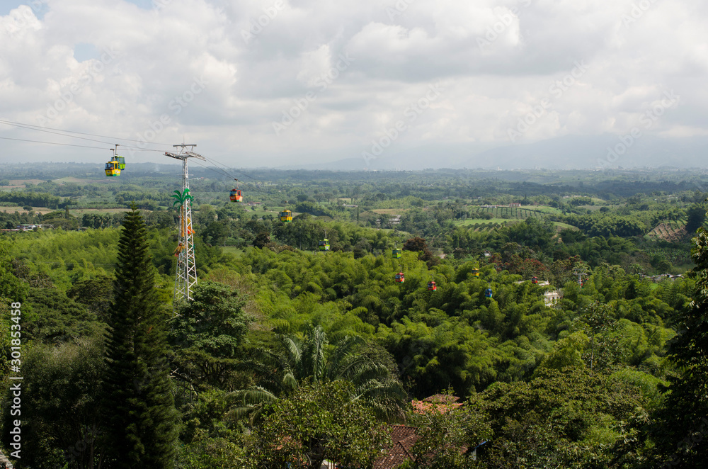 Obraz premium Colombian beautiful landscape, National Coffee Park