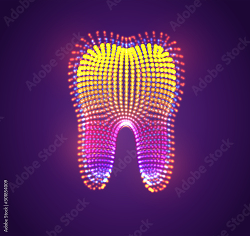 vector symbol of luminous dots, rainbow gradient