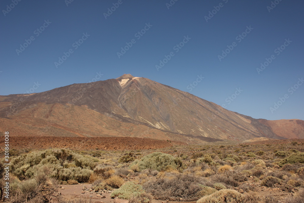 Teide Volcano and Arid Desert