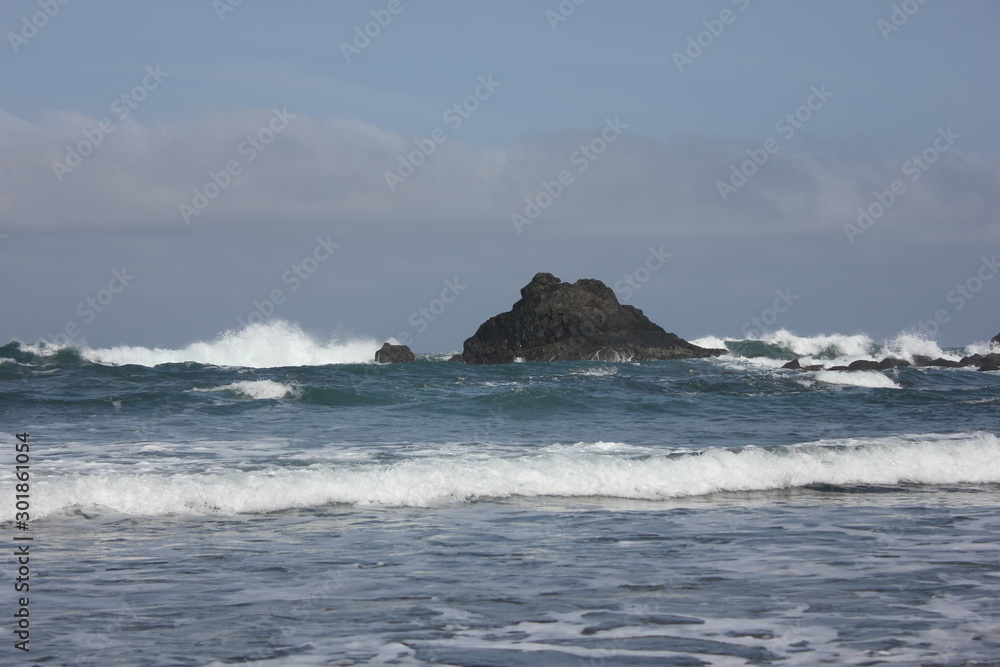 Surf on the coast of the atlantic ocean