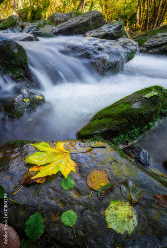 Beautiful mountain river from Spain  long exposure picture