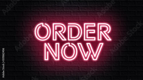 red neon video animation order now photo