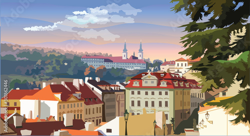 Colorful vector Prague 3