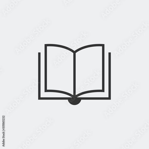 Book outline icon for web and mobile