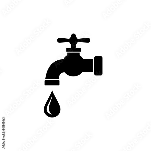 Water tap icon symbol vector