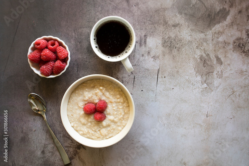 Raspberry Oatmeal Breakfast