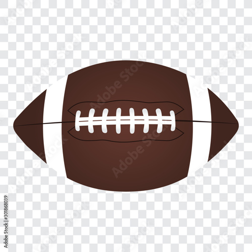 American football ball, vector illustration.