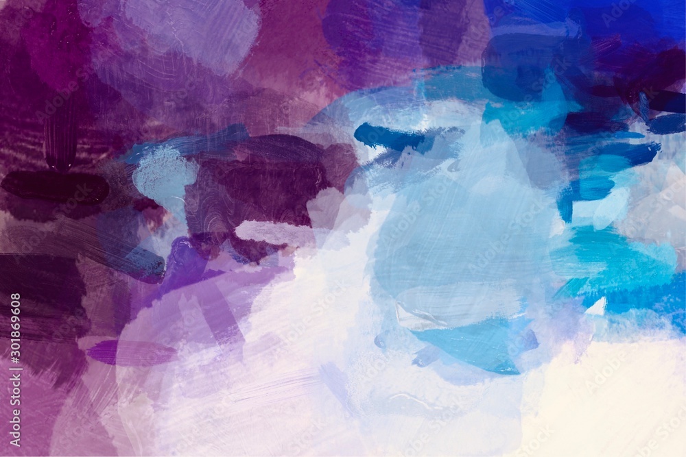 Abstract blue watercolor hand painted background