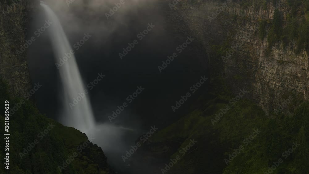 Large waterfall on a moody morning 4K timelapse Large waterfall on a moody morning 4K timelapse