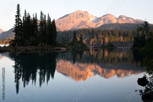 Idyllic landscape of Garibaldi lakes