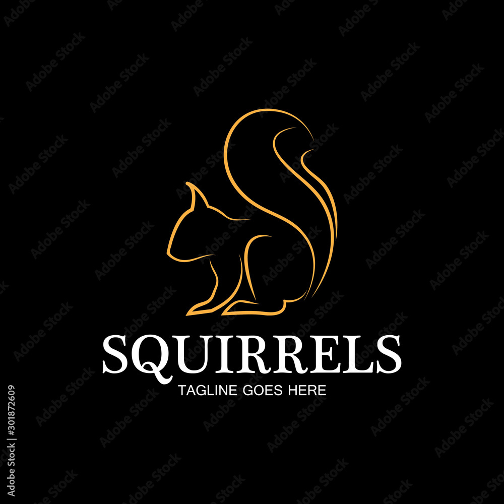 creative squirrel animal logo design icon symbol illustration-vector creative squirrel animal logo design icon symbol illustration-vector