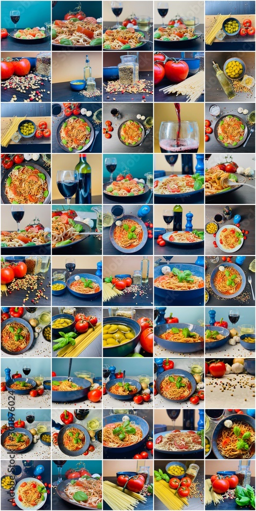 Fototapeta premium Healthy food in a collage