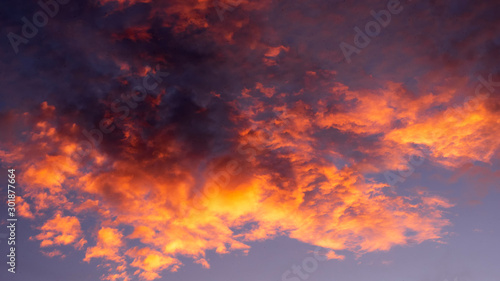 Amazing cloud and sky during sunset