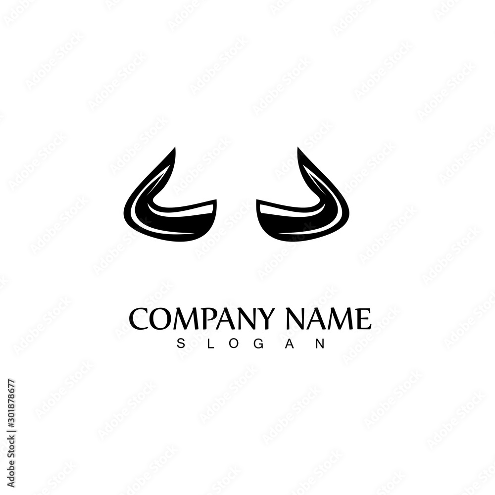 Bull horn logo and symbol template icons app Bull horn logo and symbol template icons app