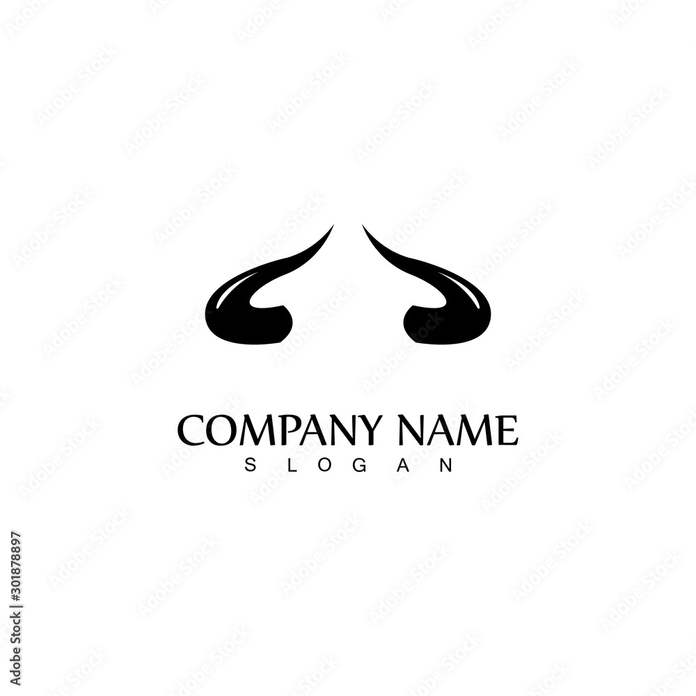 Bull horn logo and symbol template icons app Bull horn logo and symbol template icons app