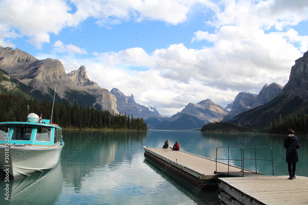 Life On Maligne Lake, Jasper National Park, Alberta Life On Maligne Lake, Jasper National Park, Alberta