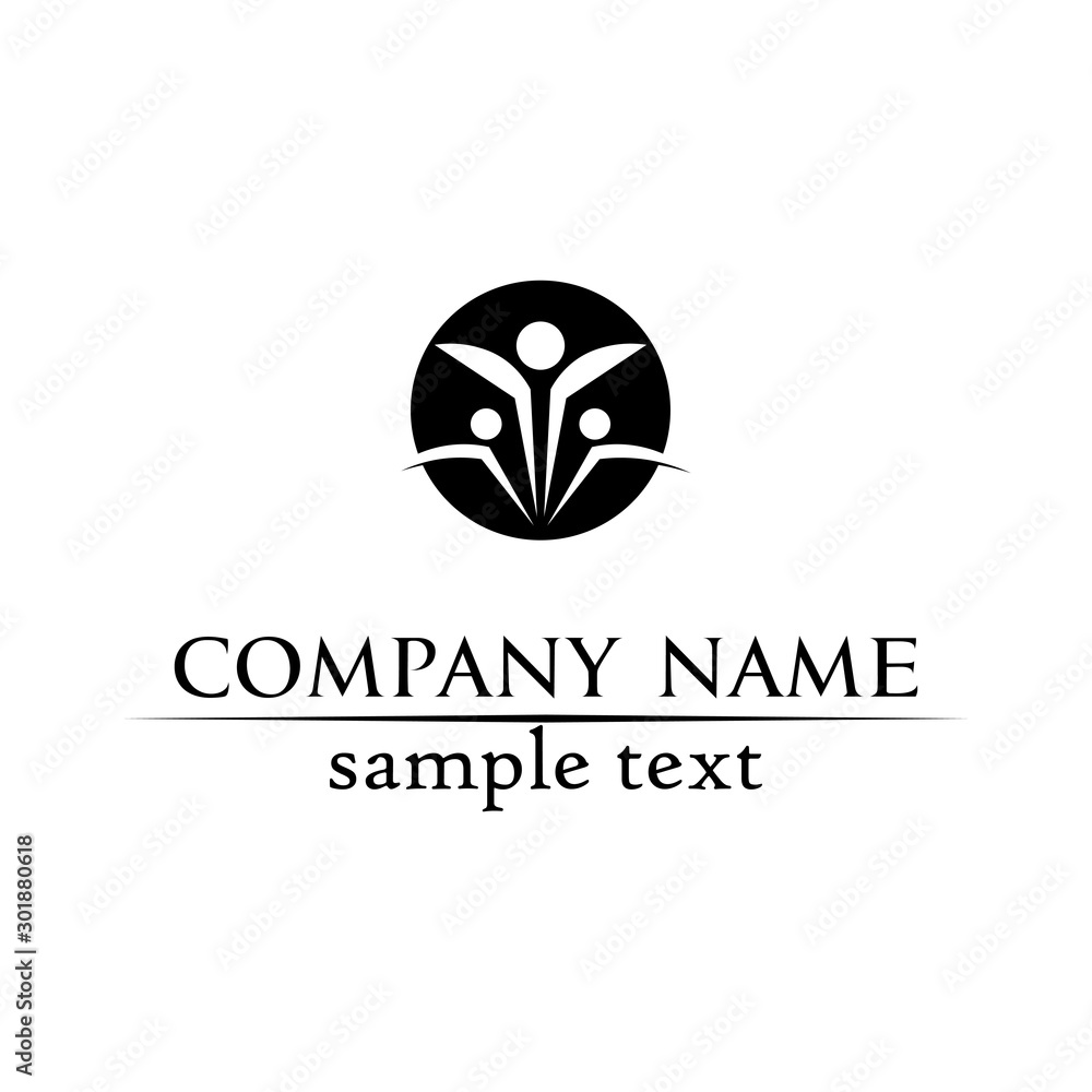 people care success health life logo template icons and community group