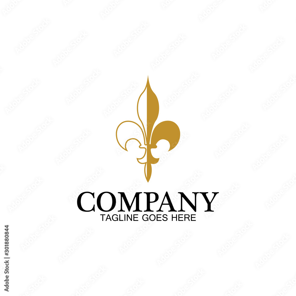 Fleur de lis vector icon design template Fleur de lis vector icon design template