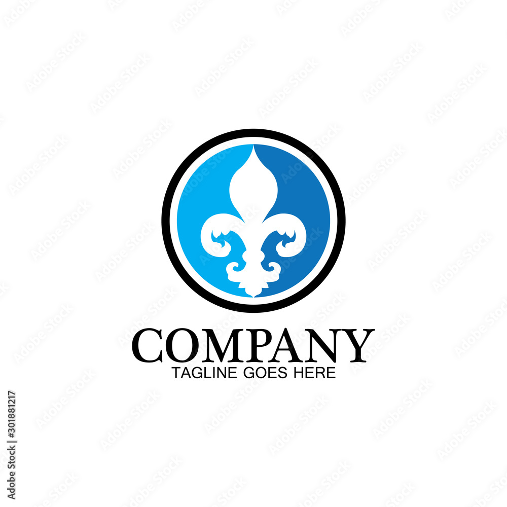 Fleur de lis vector icon design template Fleur de lis vector icon design template