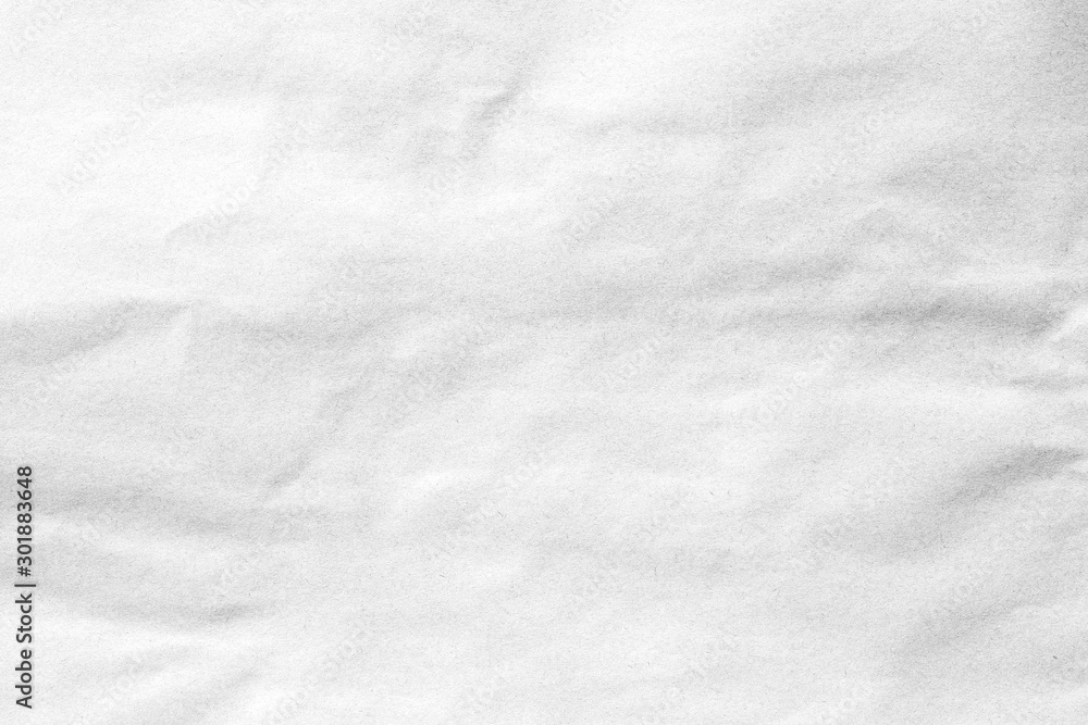 Obraz premium Crumpled white grey paper background texture