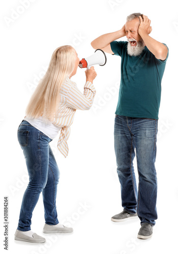 Angry mature couple having ...