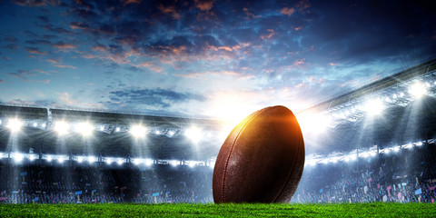 American football arena. Mixed media