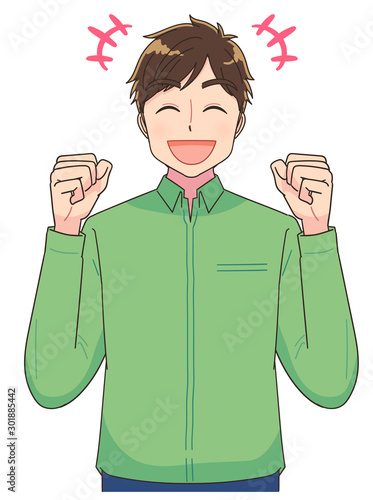アニメ マンガ 男性 イラスト 私服 大学生 学生