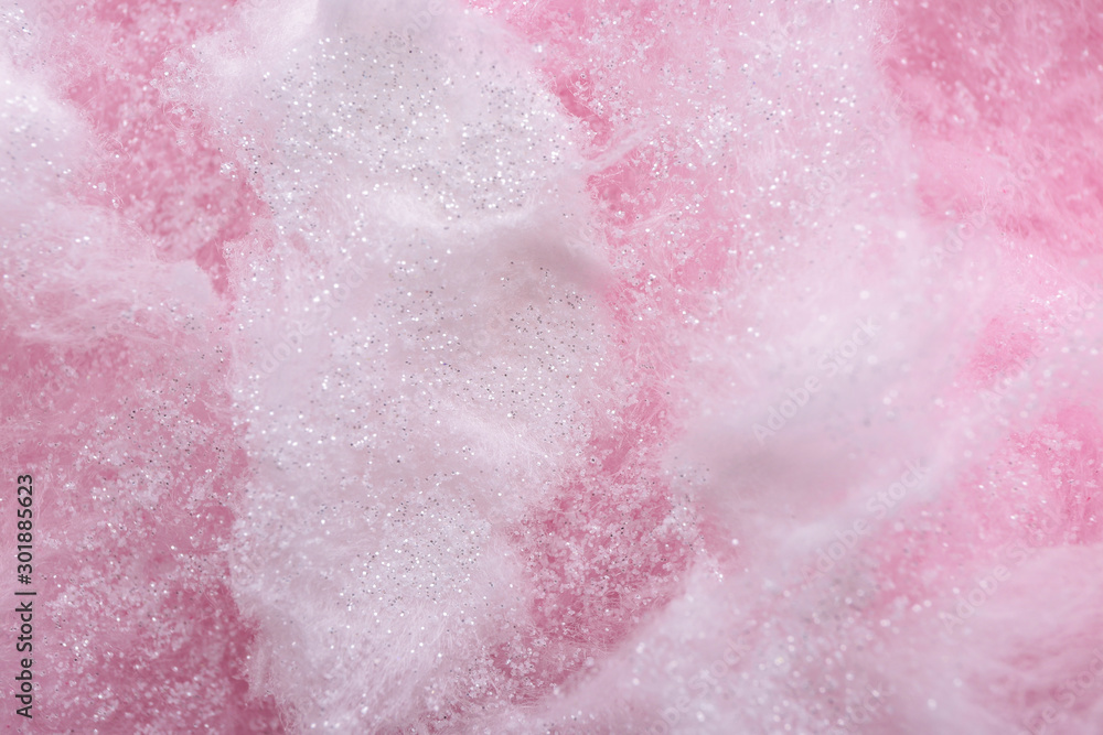 Fototapeta premium Texture of cotton candy, closeup