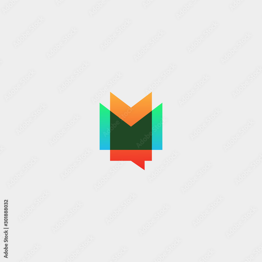 Letter M Chat Logo Template Vector Design Letter M Chat Logo Template Vector Design