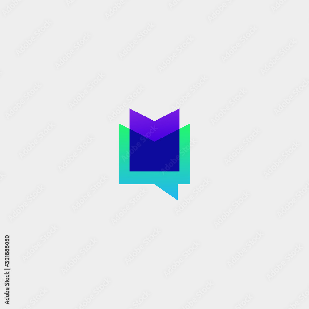 Letter M Chat Logo Template Vector Design Letter M Chat Logo Template Vector Design