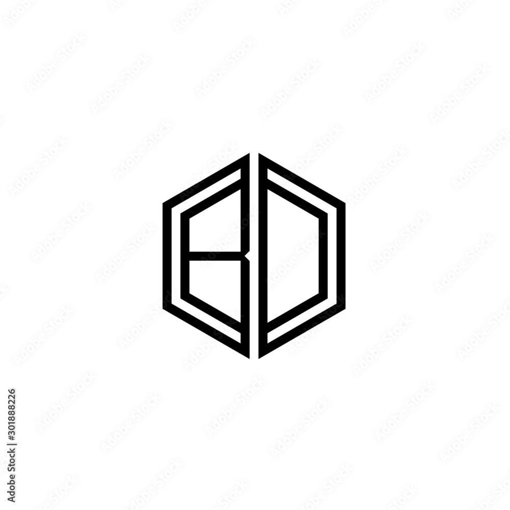 Letter BD logo icon design template elements Letter BD logo icon design template elements