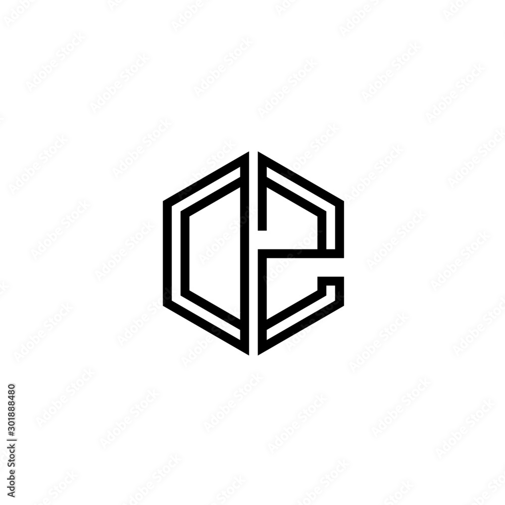 Letter DZ logo icon design template elements Letter DZ logo icon design template elements