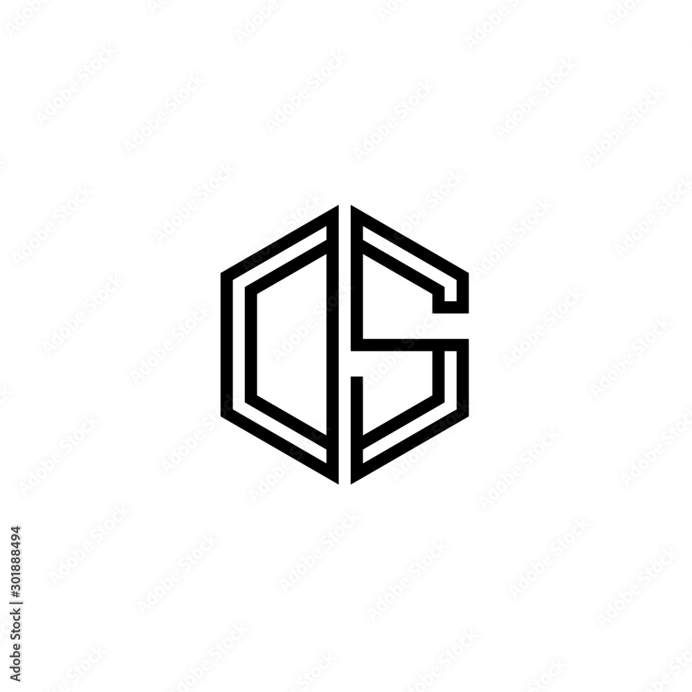Letter DS logo icon design template elements Letter DS logo icon design template elements