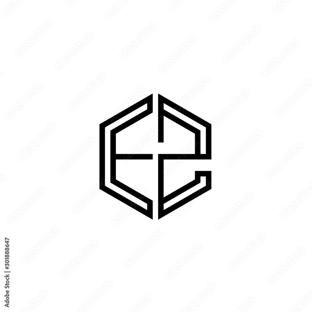 Letter EZ logo icon design template elements Letter EZ logo icon design template elements